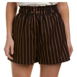 Grey Lab Navy Blue Pinstripe High Waist Shorts Size Small